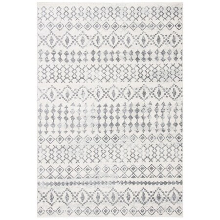 Safavieh 4 x 6 ft. Mercer 400 Contemporary Rectangle Power Loomed Rug - Ivory & Gray MRE420A-4